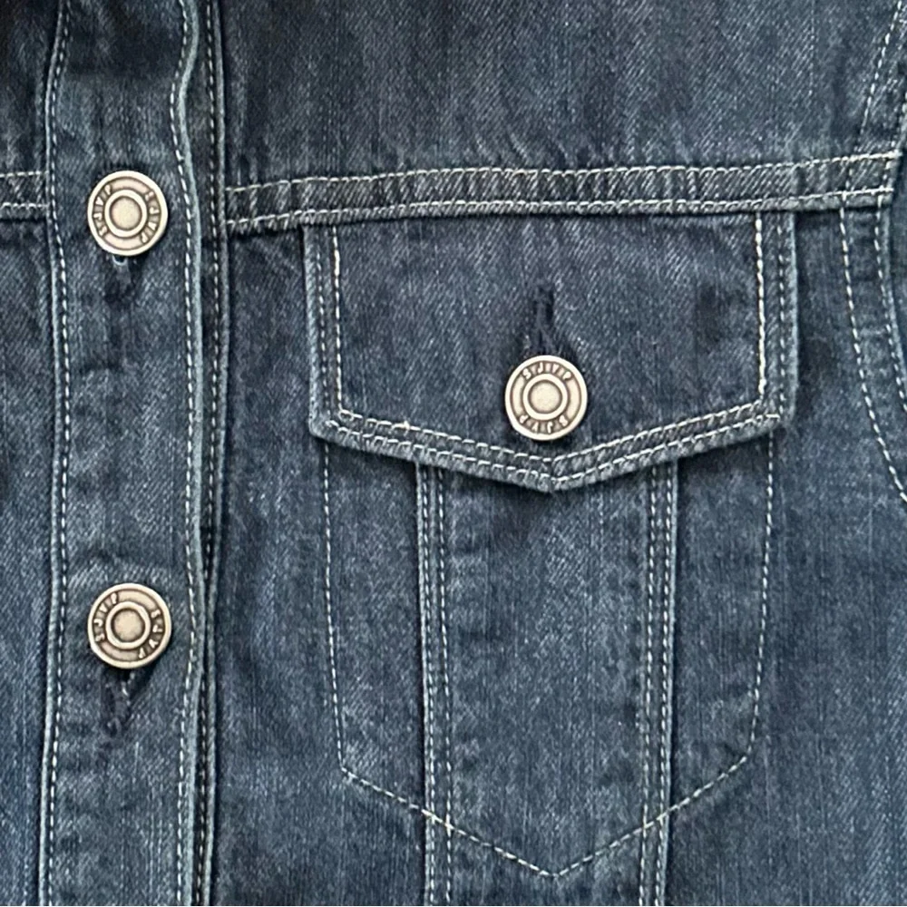 SJYP Steve J Yoni P Long-Sleeve Denim Mini Shirt Dress, XS - Picture 4 of 8